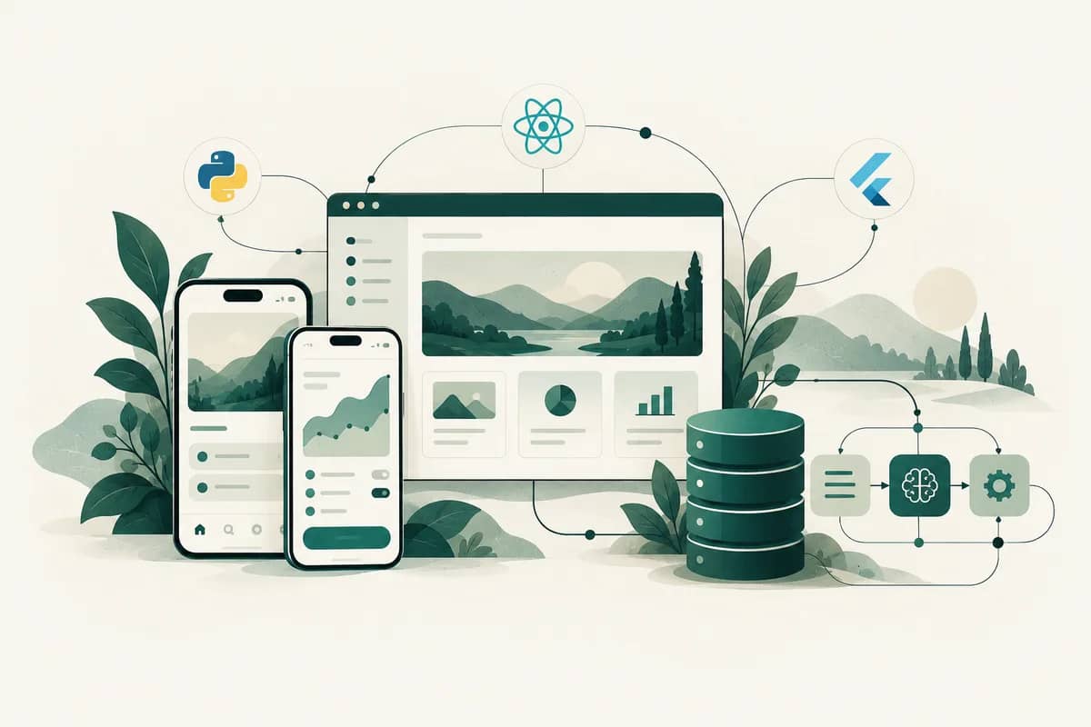 Connected backend, web, mobile and AI technologies