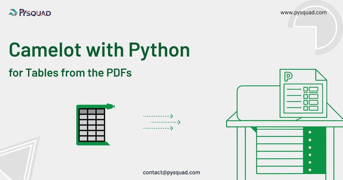 Camelot with Python for Tables from the PDFs