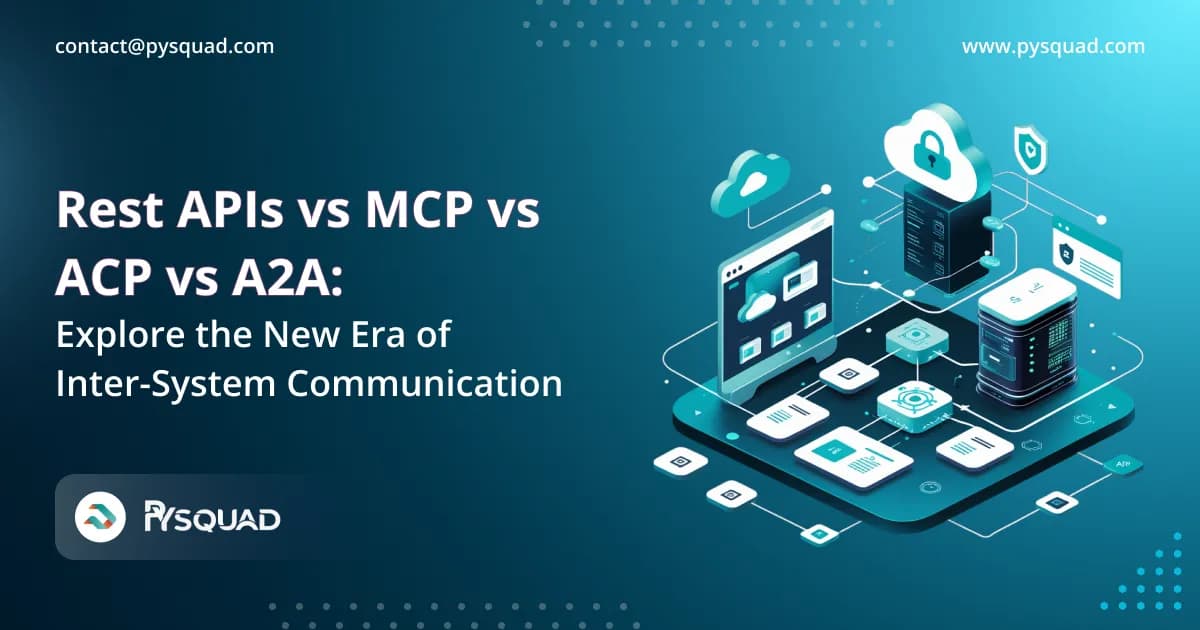 Rest APIs vs MCP vs ACP vs A2A: Explore the New Era of Inter-System Communication PySquad