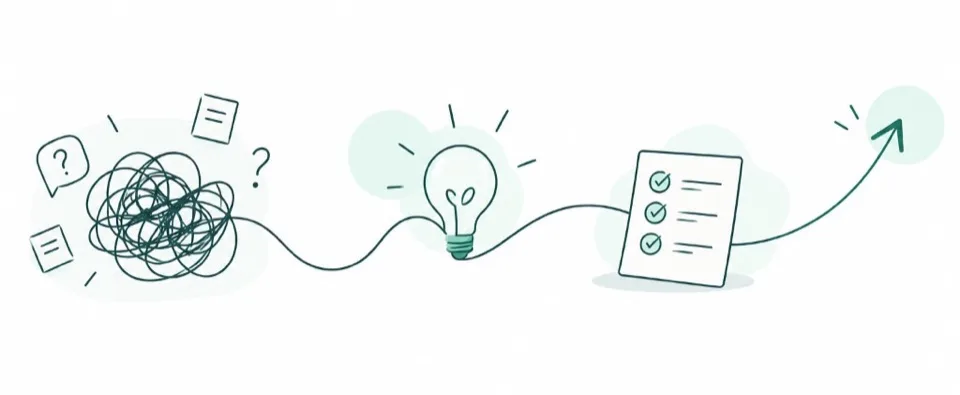 From a tangled challenge to an idea, a clear plan, and upward progress