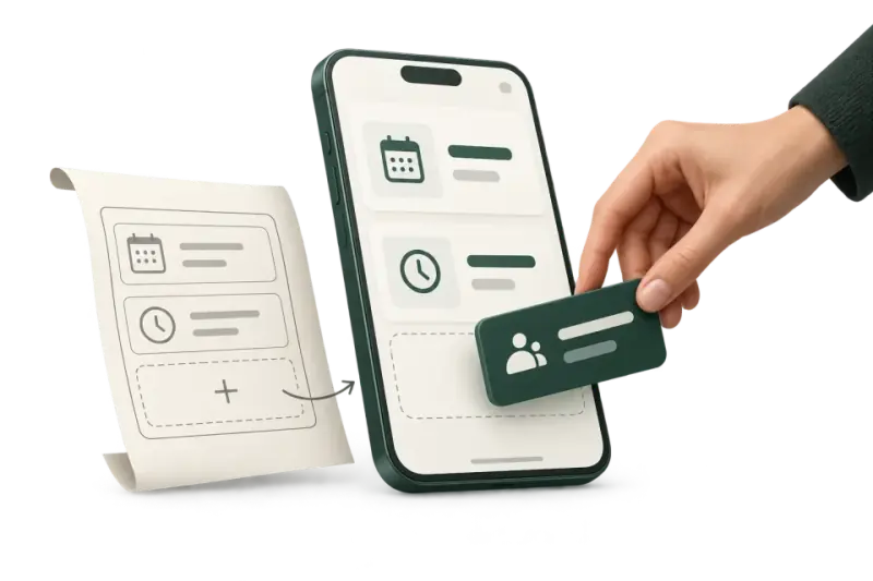 A wireframe becoming a finished product as its final component is placed
